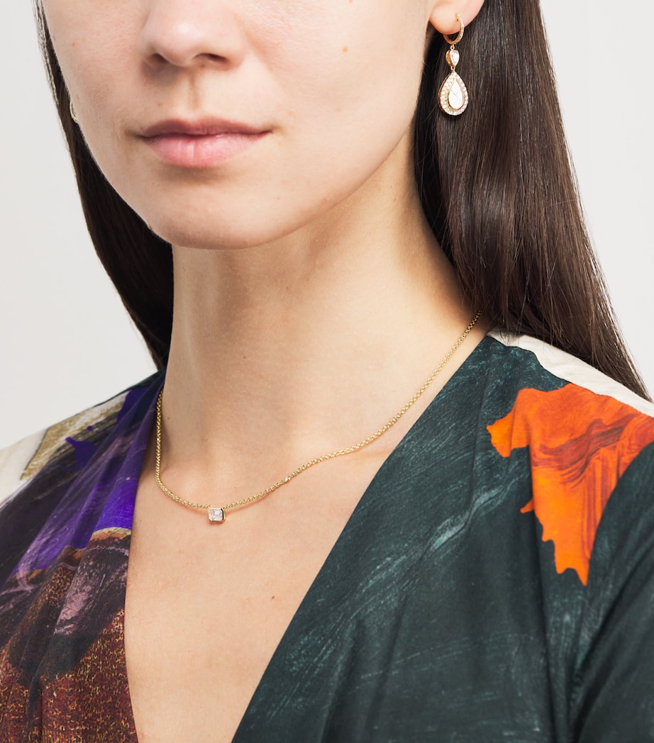 Yellow Gold and Diamond Double Pavé Pear Drop Earrings YELLOW GOLD Image 5