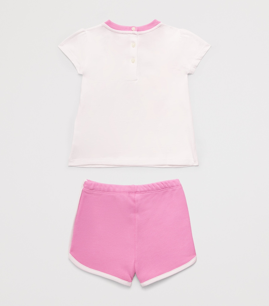 Ralph Lauren Kids Cotton Polo Bear T-Shirt and Shorts Set (3-24 Months) White Image 2