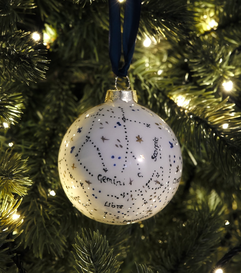 Jayne Redmond Ceramic Star Sign Bauble Black And Gold Image 3