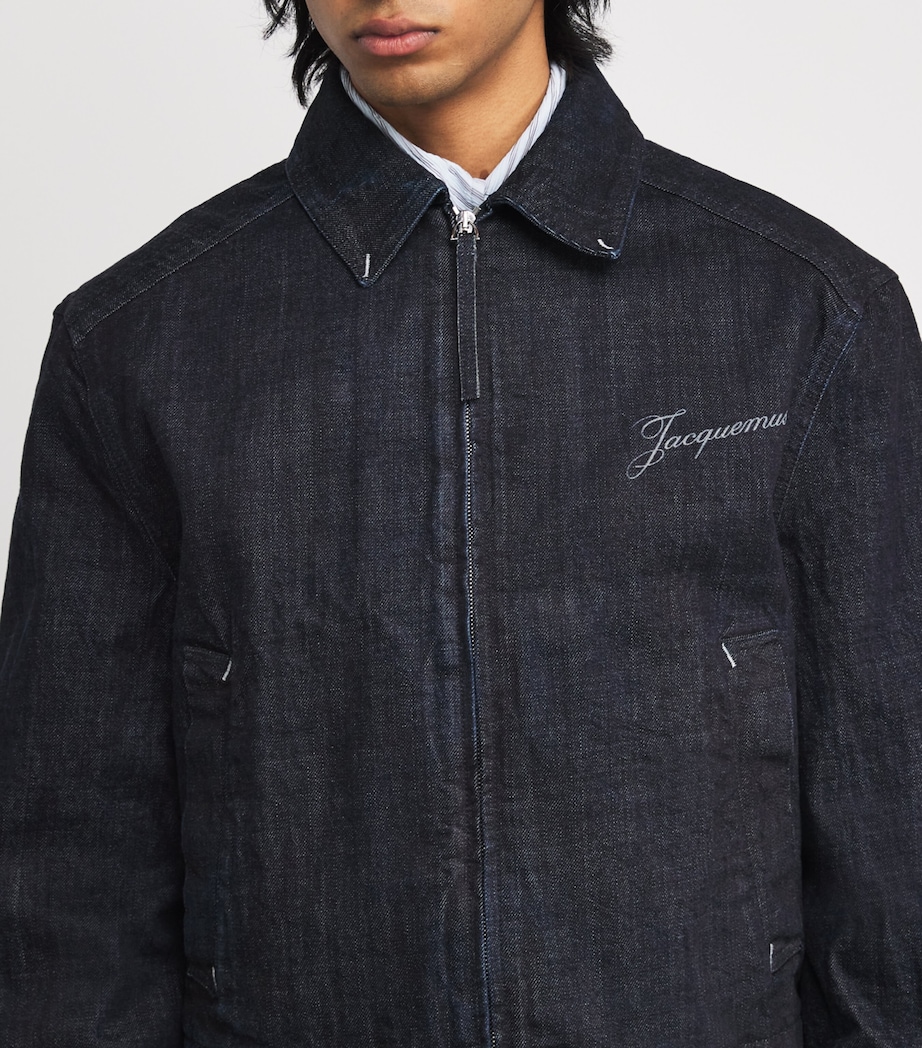 Logo Denim Jacket DARK NAVY Image 6