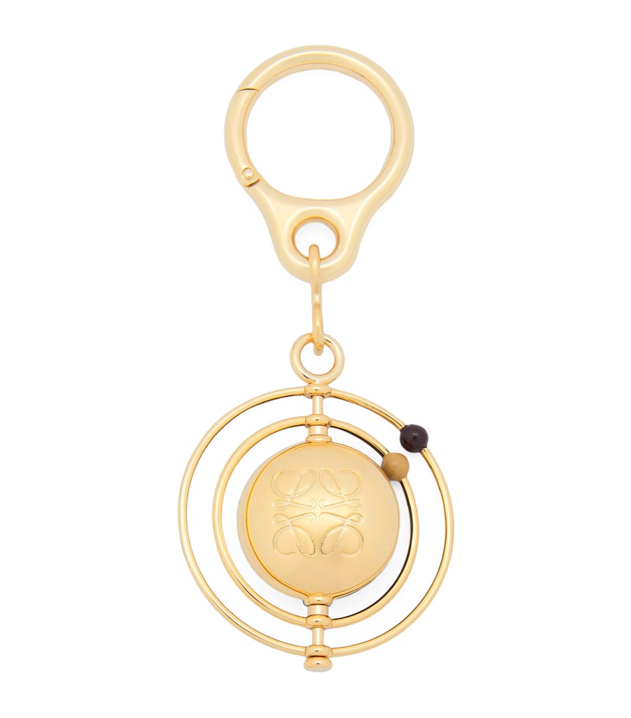 LOEWE Stainless Steel Planet Keyring Brown/sahara Image 1