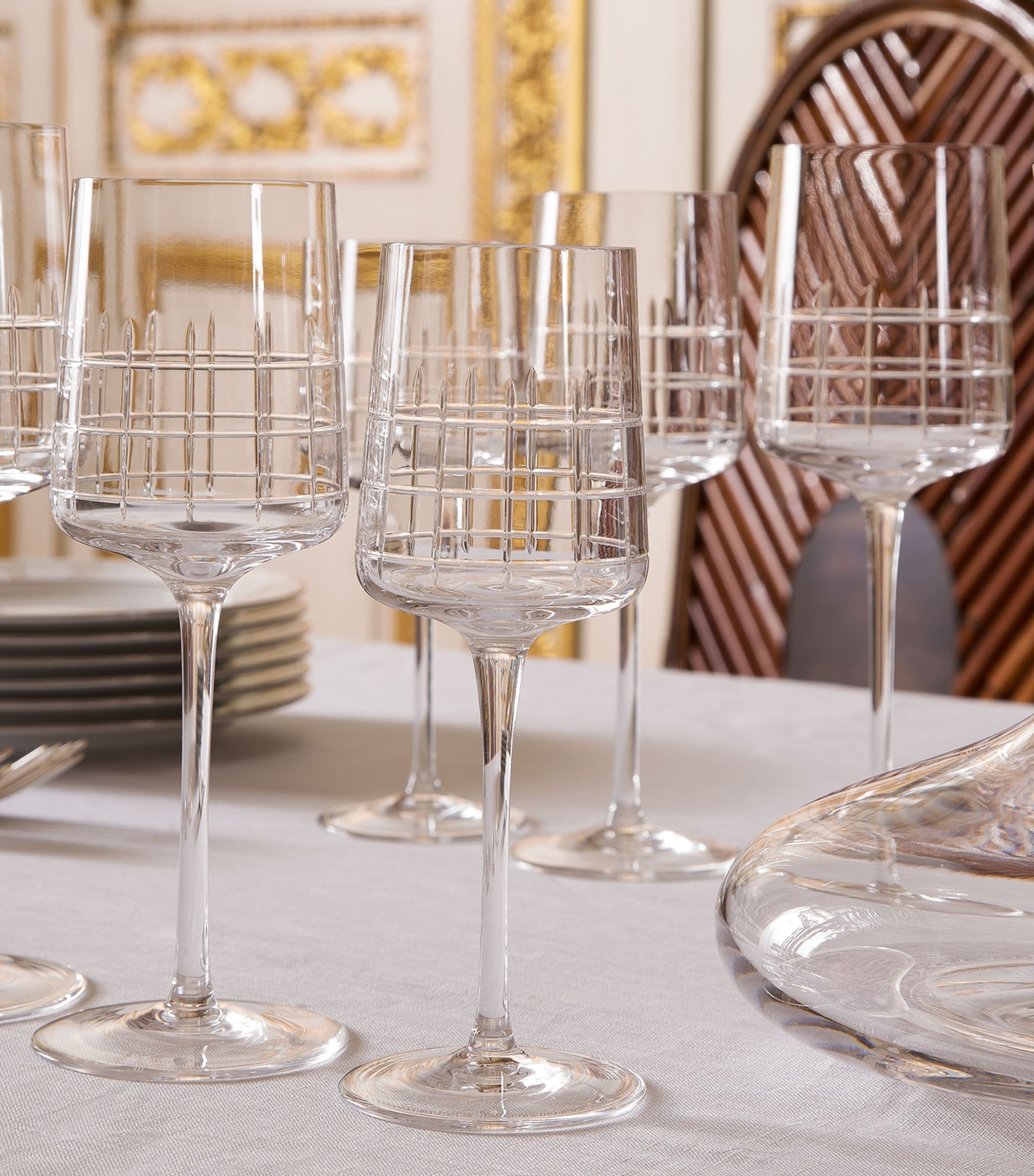 Set of 2 Graphik Crystal Water Goblets (240ml) SILVER Image 3