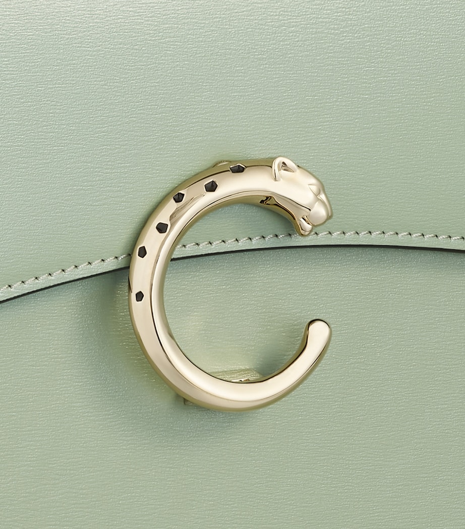 Small Leather Panthère C de Cartier Top-Handle Bag SAGE GREEN Image 6