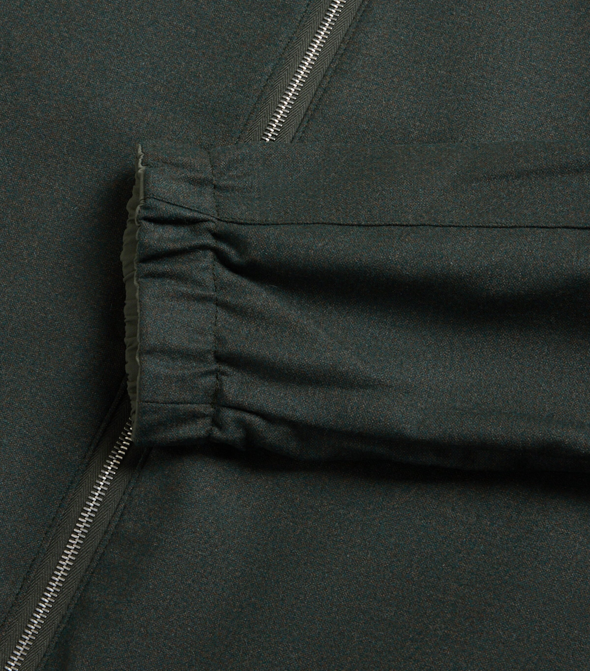 Marco Pescarolo Mens Wool-Cashmere Reversible Bomber Jacket Green Image 4