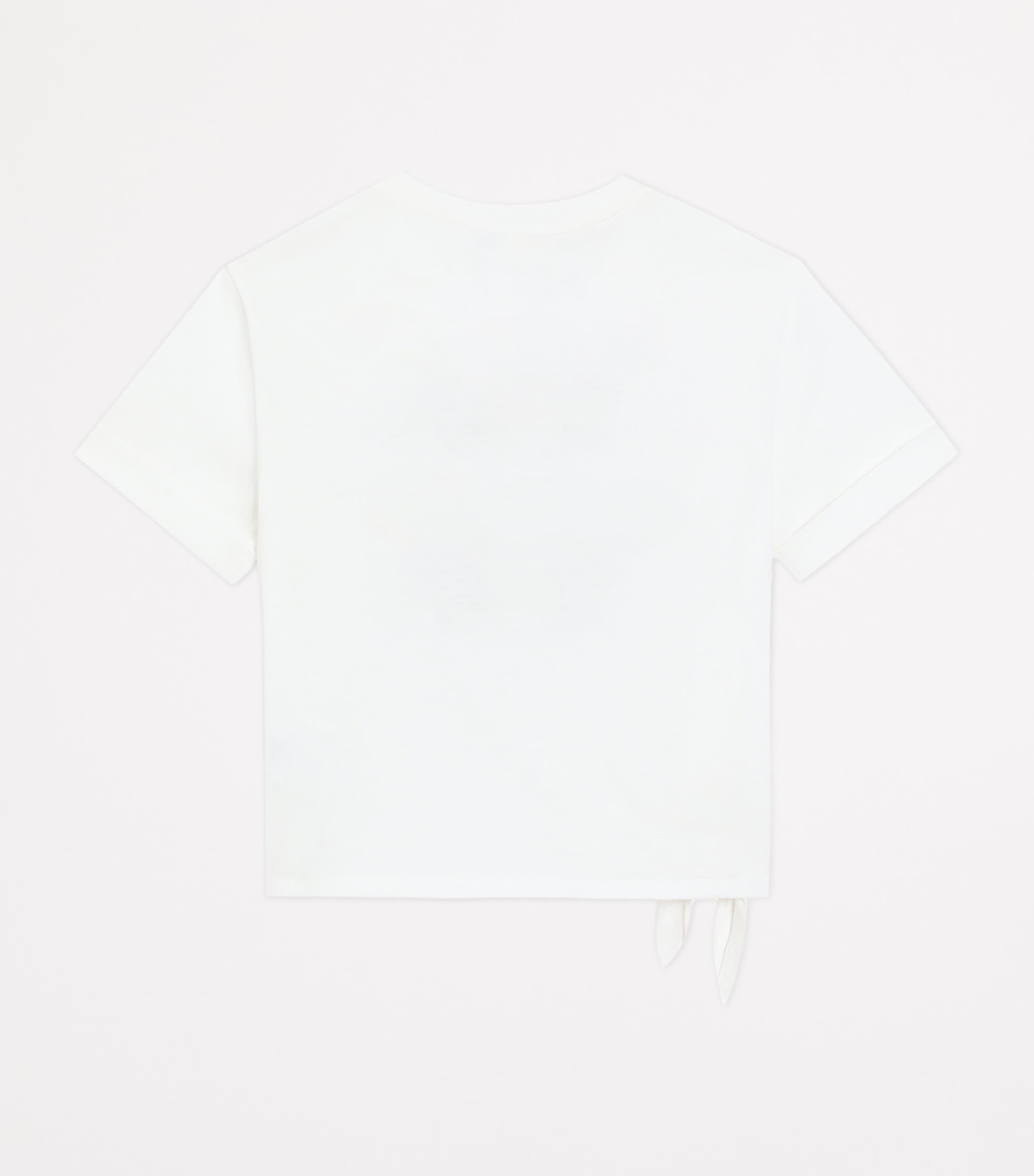 Cotton Floral T-Shirt (8-12+ Years) W0111-WHITE Image 2