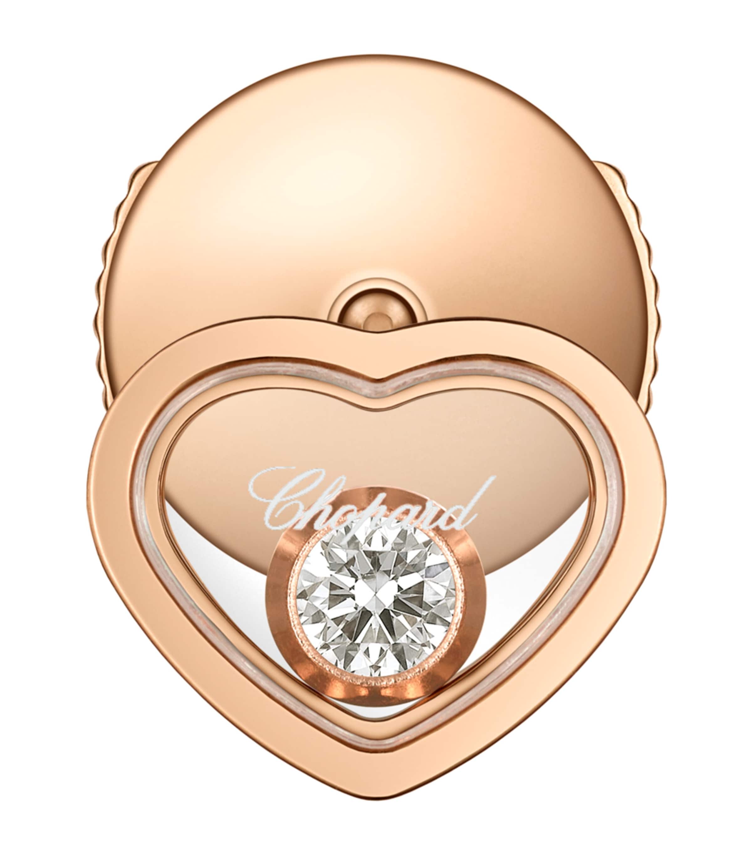 Chopard Rose Gold and Diamond My Happy Hearts Single Earring Rose Gold Image 3