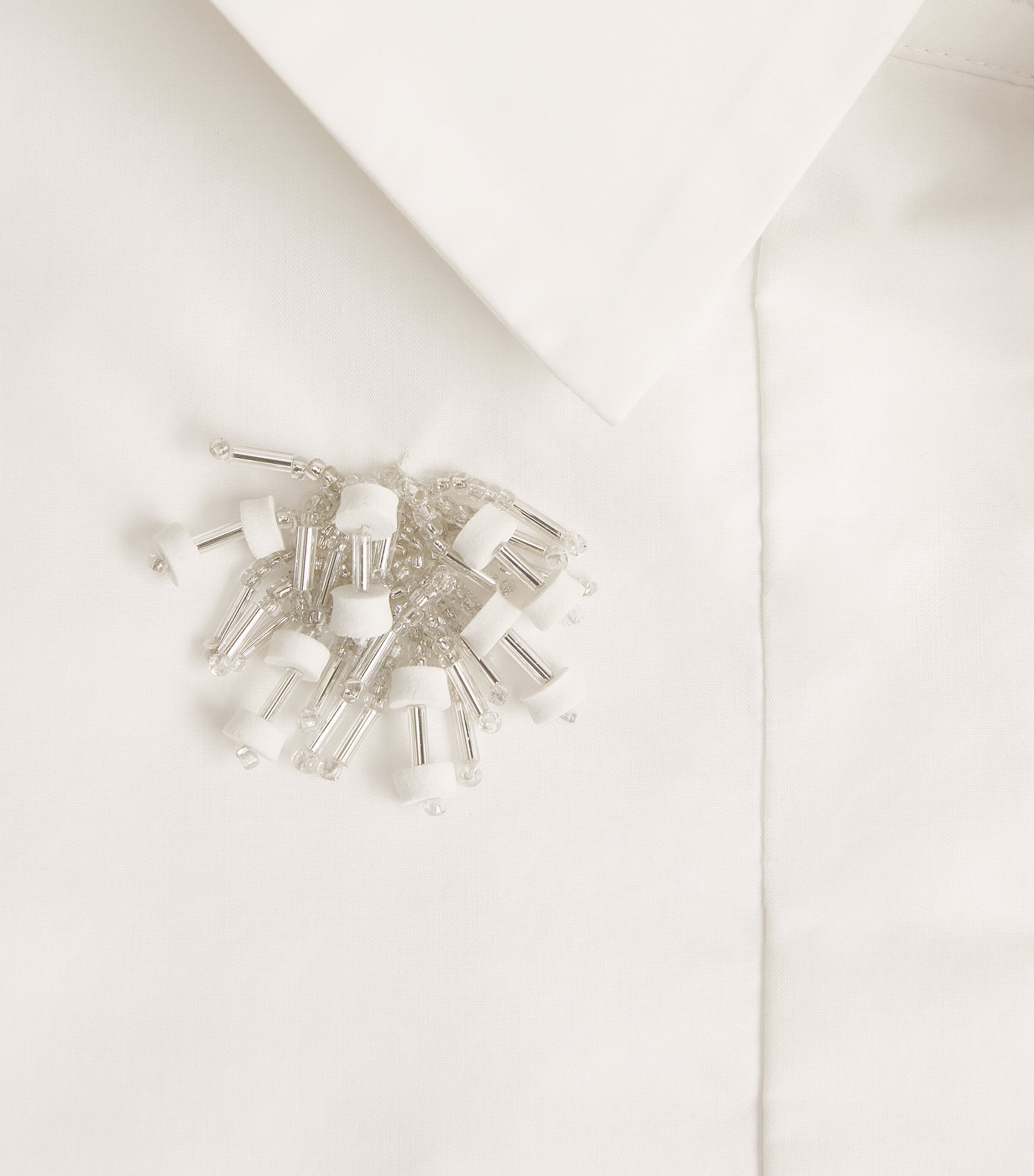 Cotton Embellished Cosmo Shirt WHITE Image 5