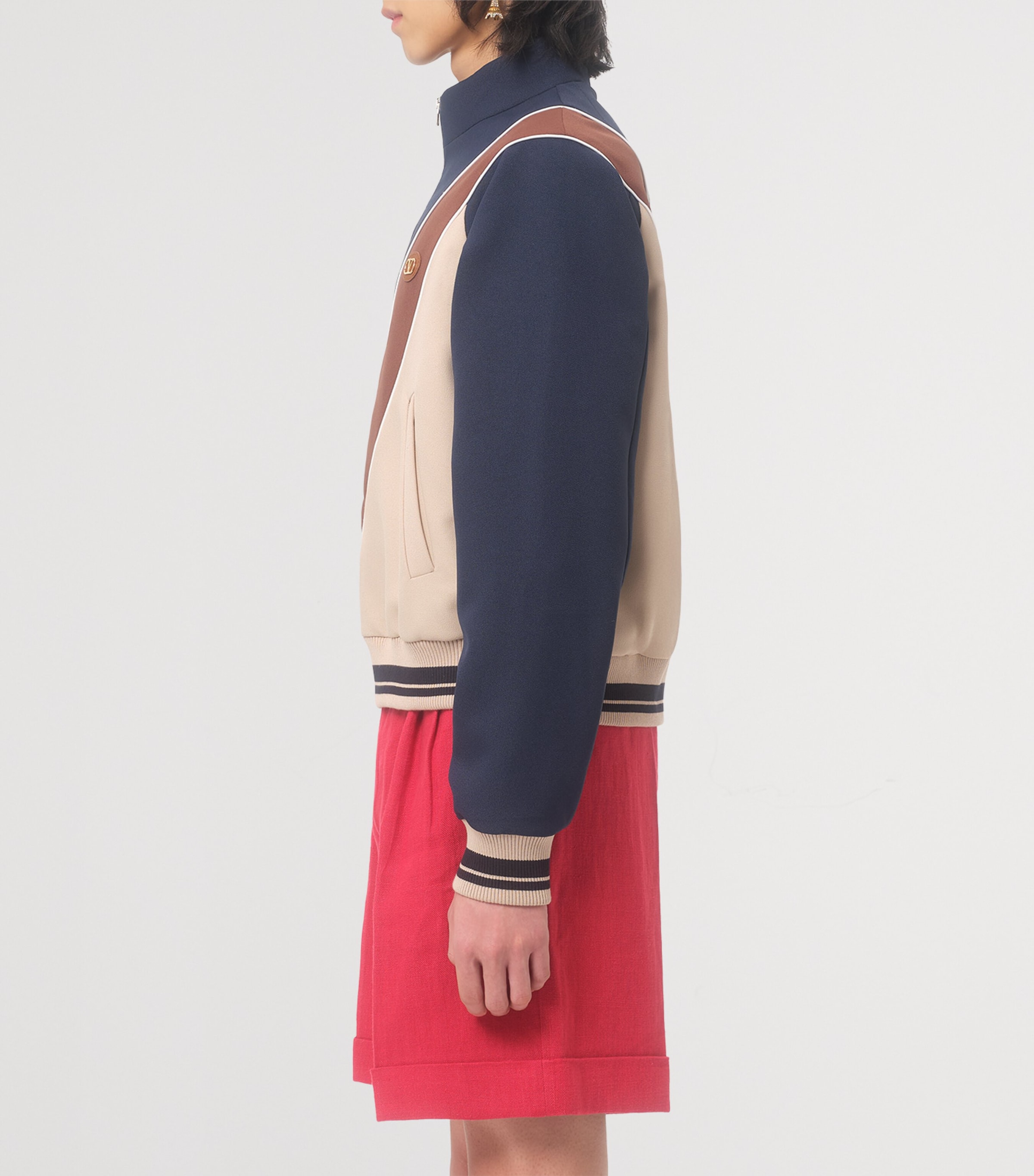 Valentino Garavani Jersey VLogo Bomber Jacker | Harrods UK Valentino Garavani Jersey VLogo Bomber Jacker | Harrods UK