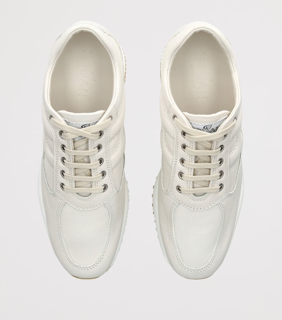Leather Interactive Sneakers WHITE Image 4