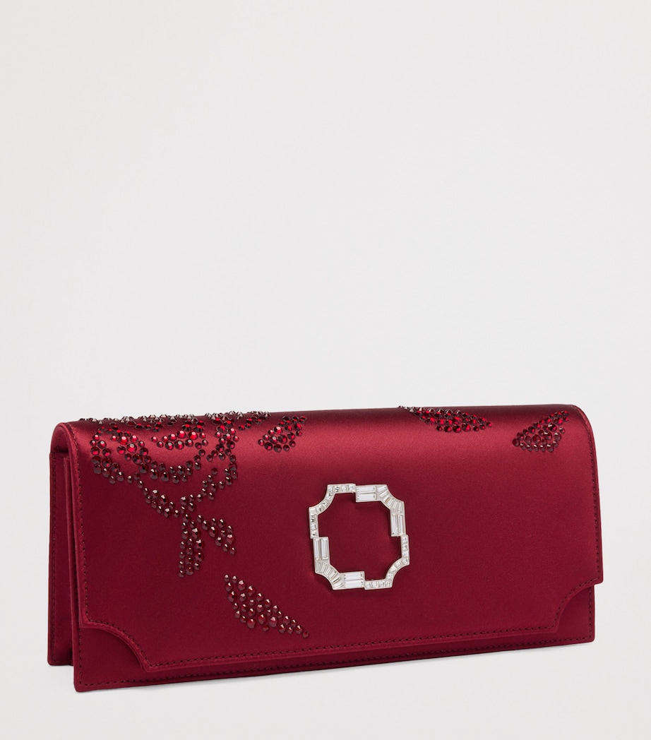 Satin Embellished Vivien Clutch Bag WINE Image 2