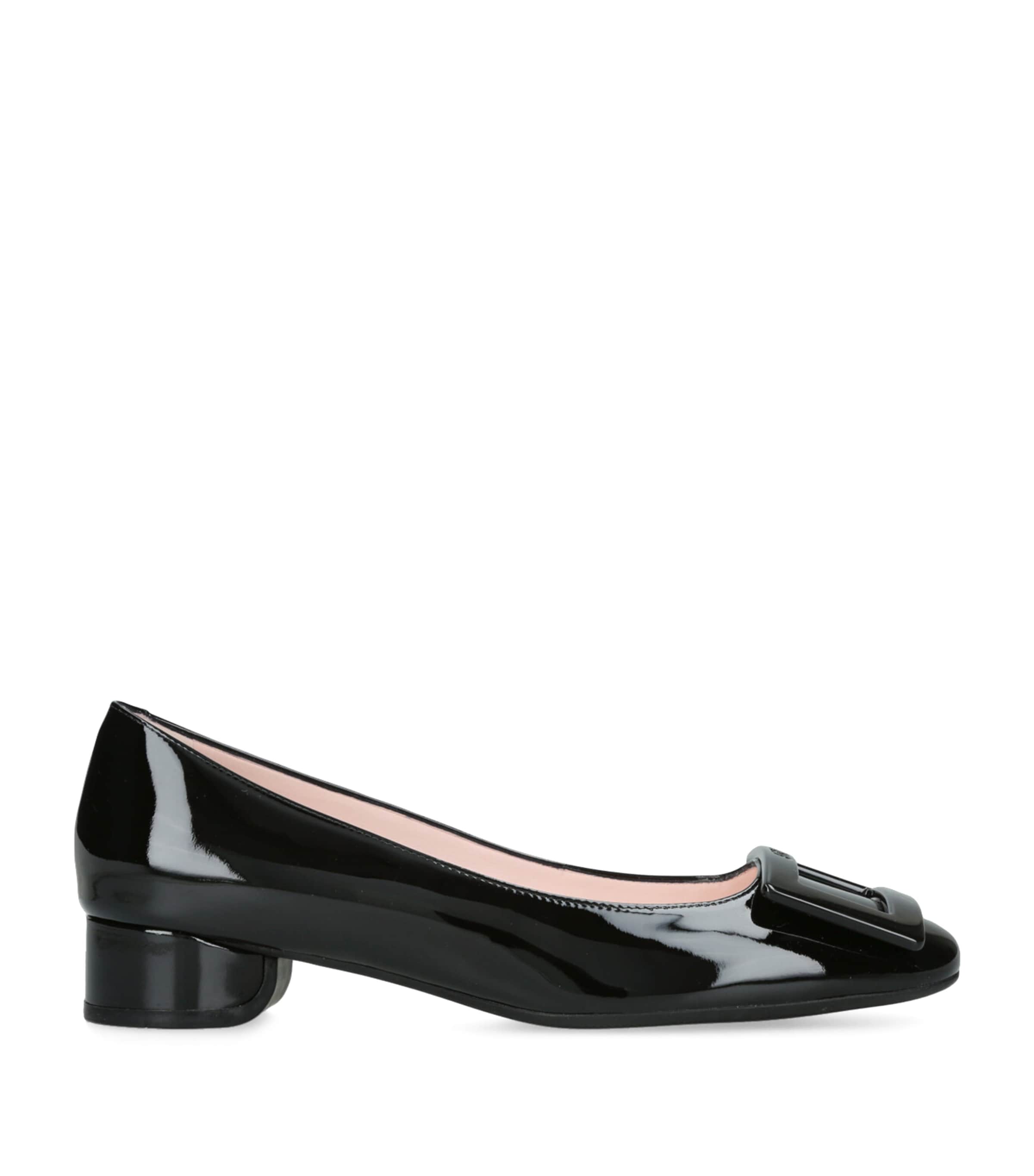 Roger Vivier Patent Leather U Look Ballet Flats In Black