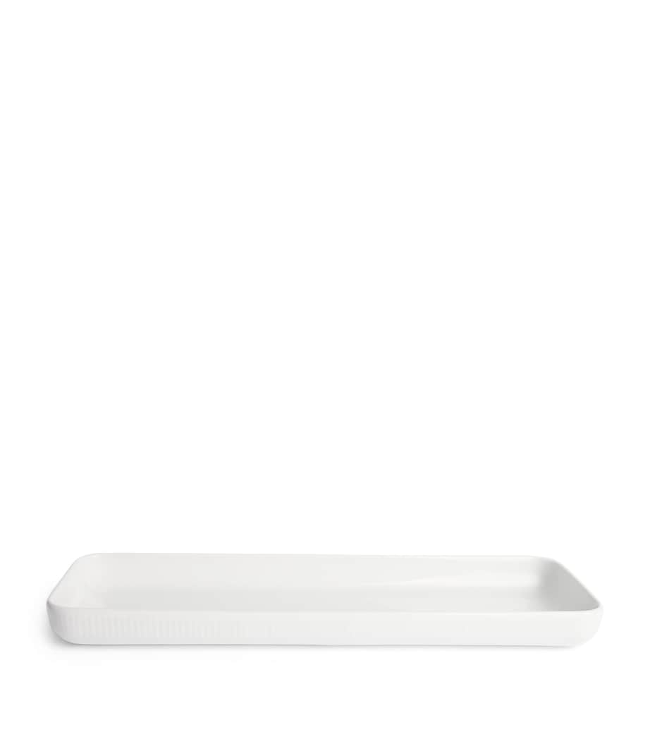 White Fluted Dish (36cm x 12.5cm) WHITE Image 1