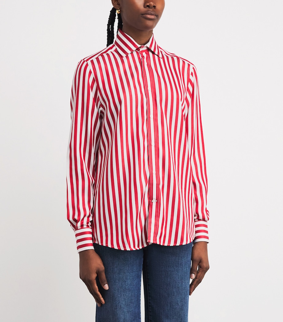 Stripe Boyfriend Shirt MAPLE RED STRIP Image 3