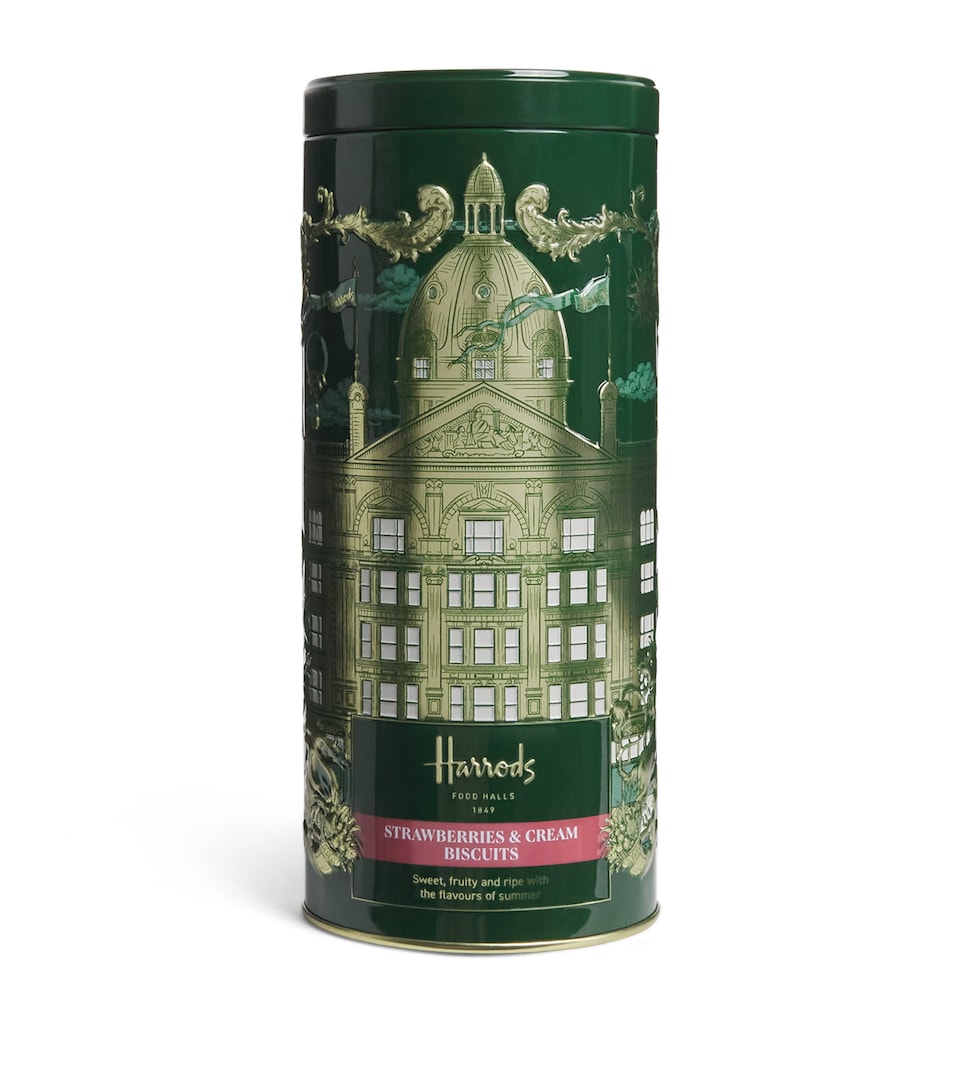 Harrods Strawberries and Cream Biscuit Tin (200g)