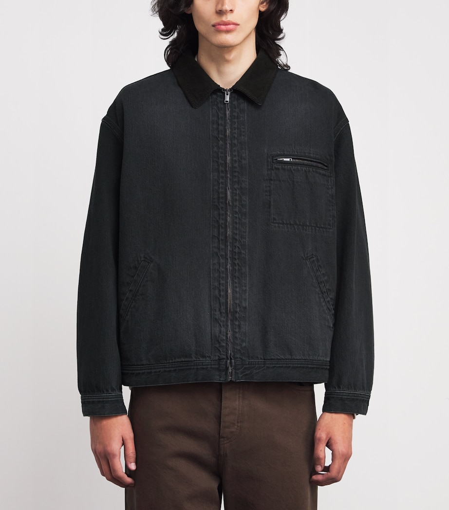 The Row Mens Tarquin Denim Jacket Black Image 3