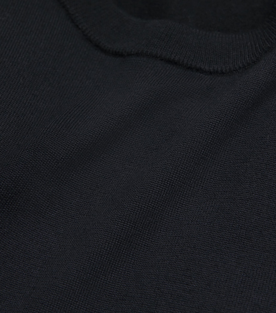 Wool Crew-Neck Sweatshirt NAVY BLUE Image 5