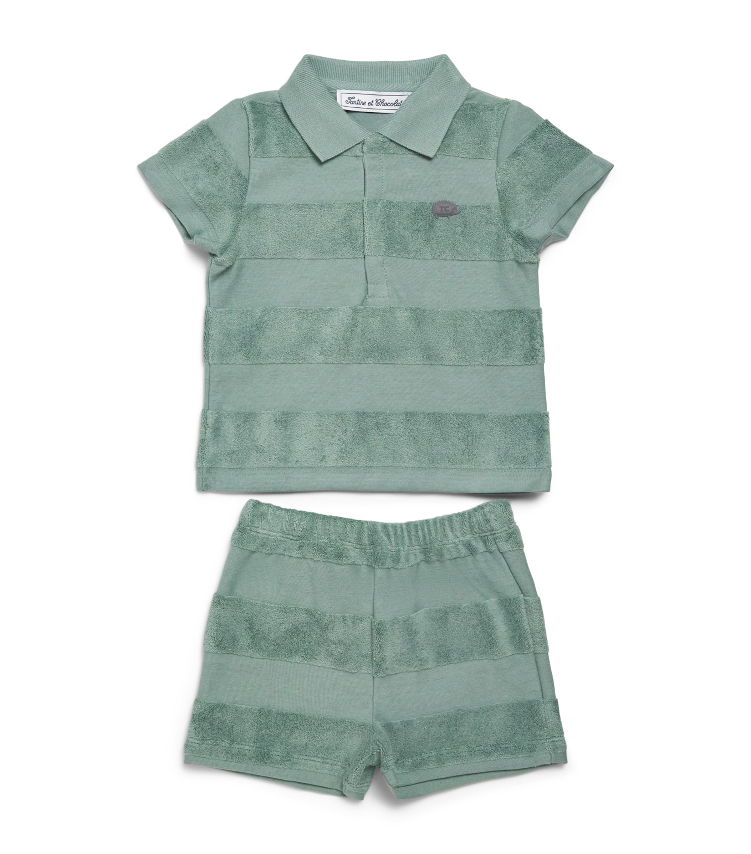 Tartine et Chocolat Cotton-Blend Shorts and Polo Shirt Set (3 Months-5 Years) Image 1