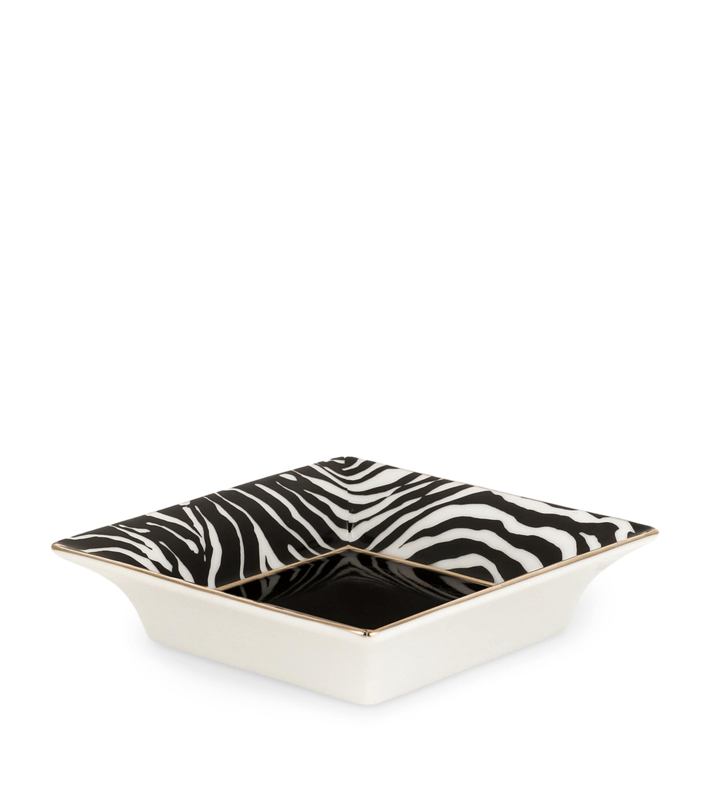 Dolce&Gabbana Casa Porcelain Zebra Decorative Square Plate (10cm) Zebra Image 2