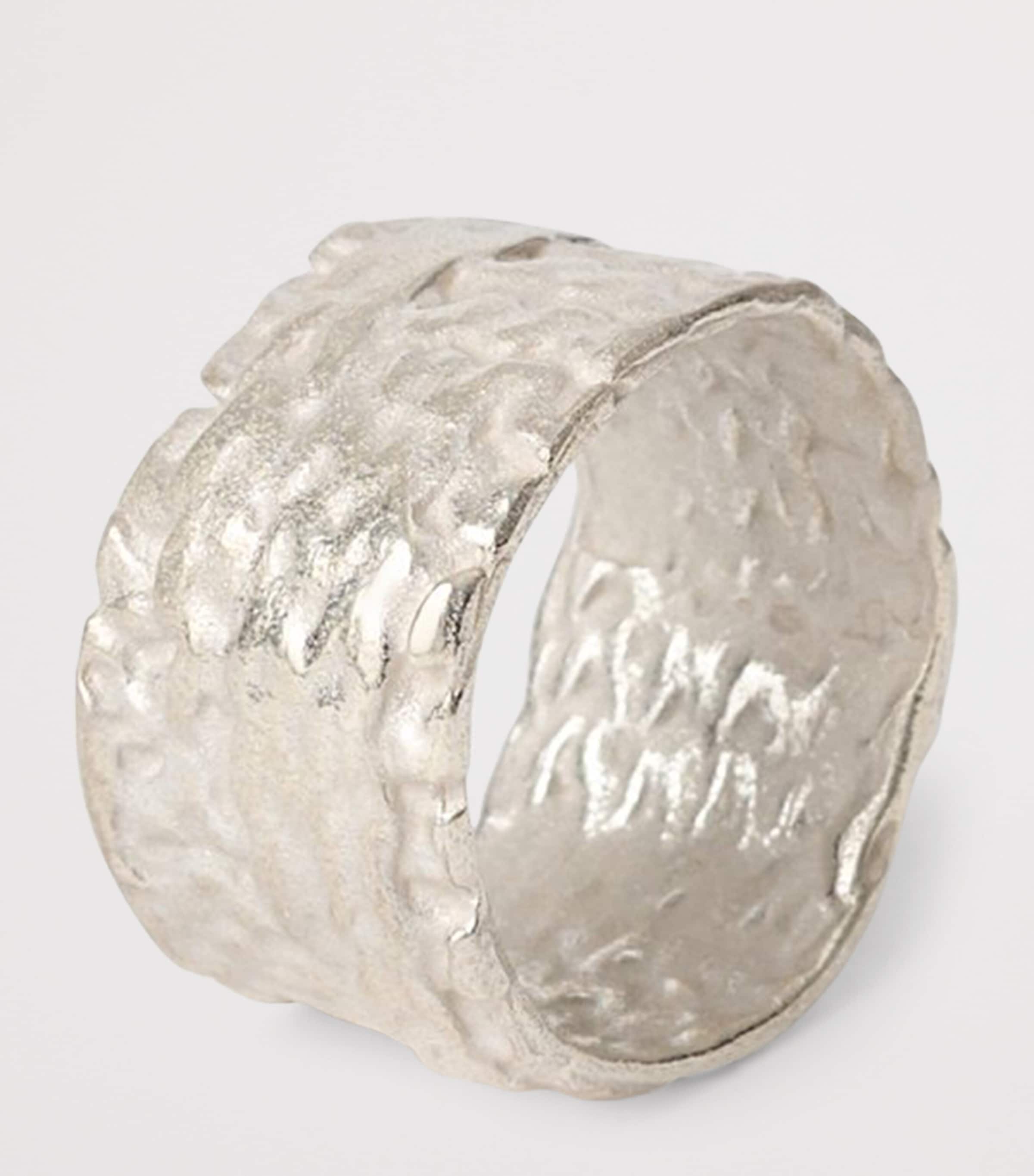 Sterling Silver Knit Ring FROSTED WHITE SILVER Image 2