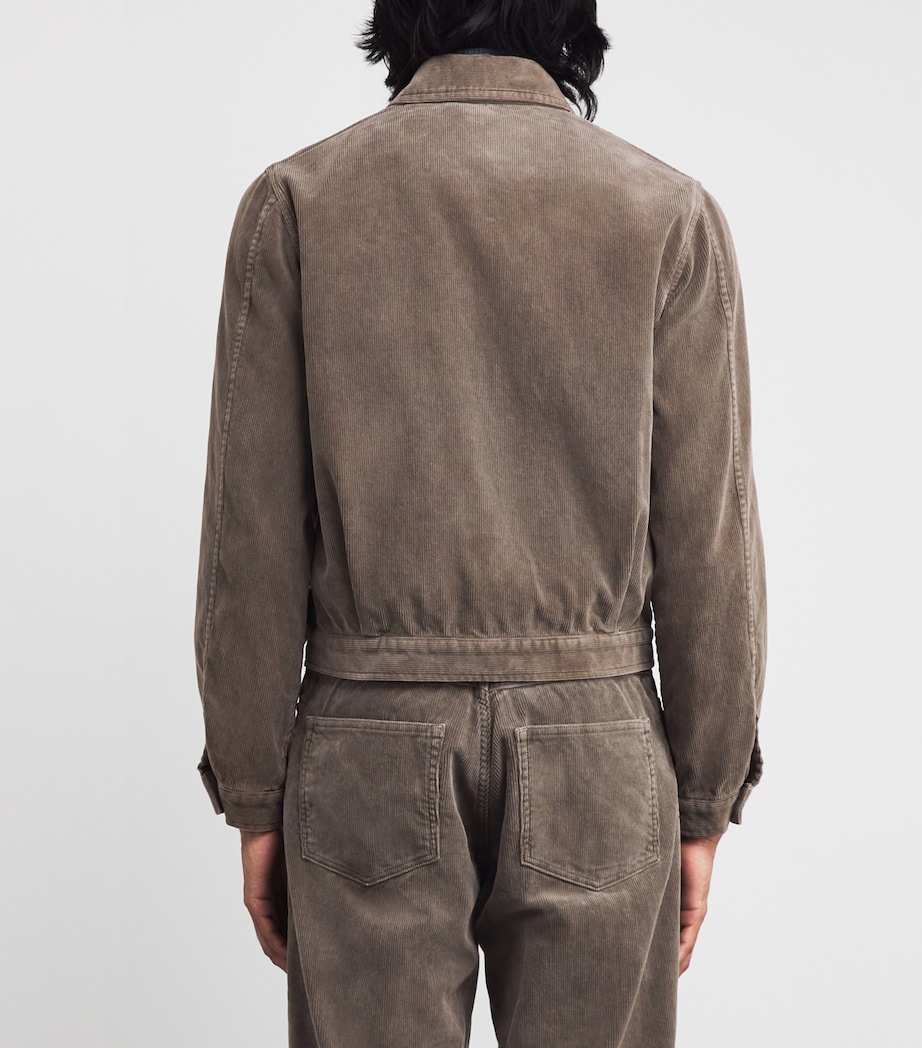 Cotton Corduroy Jacket OLIVE BROWN Image 4