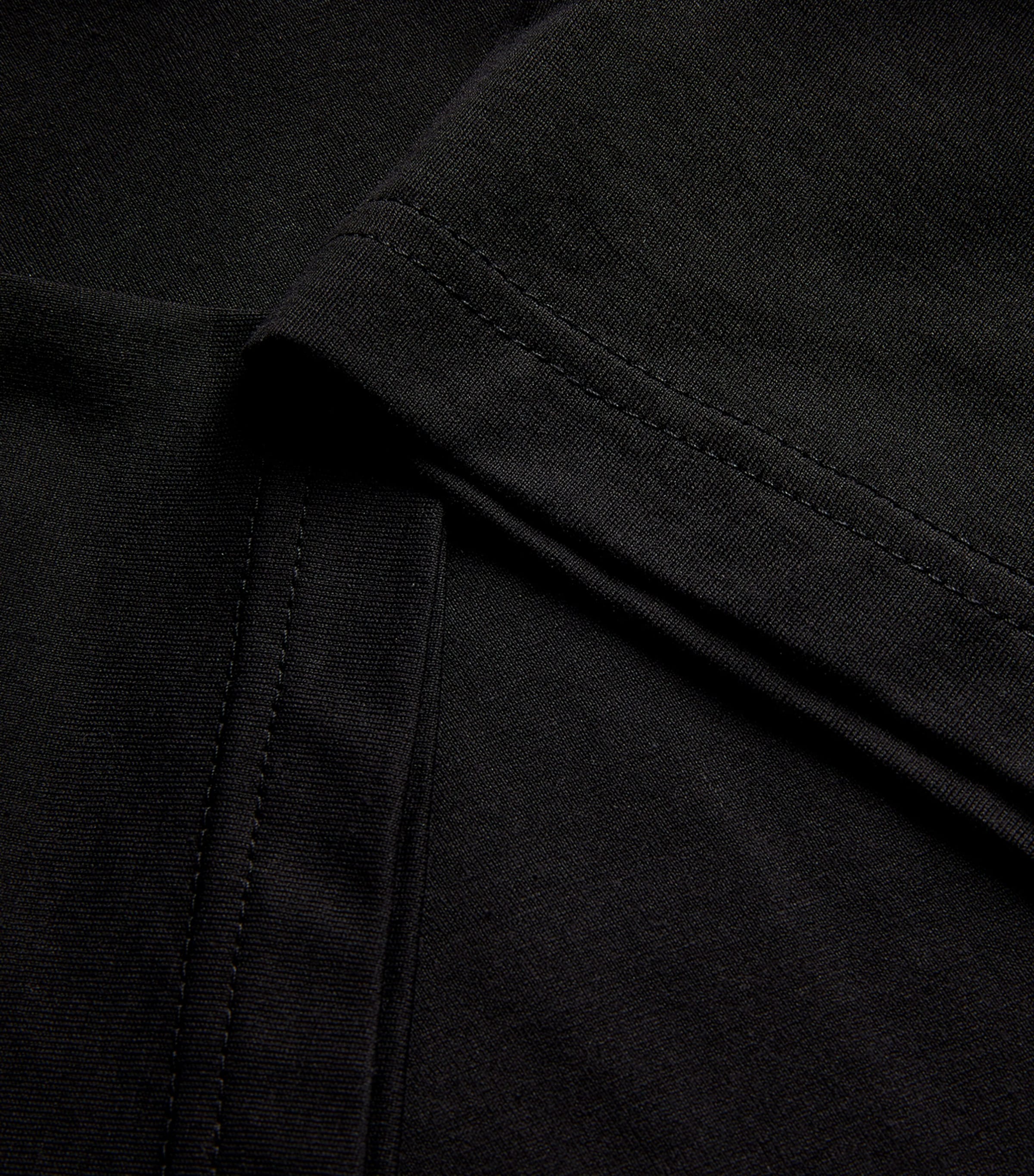 Sunspel Mens Supima Cotton Classic T-Shirt Bkaa Black Image 5