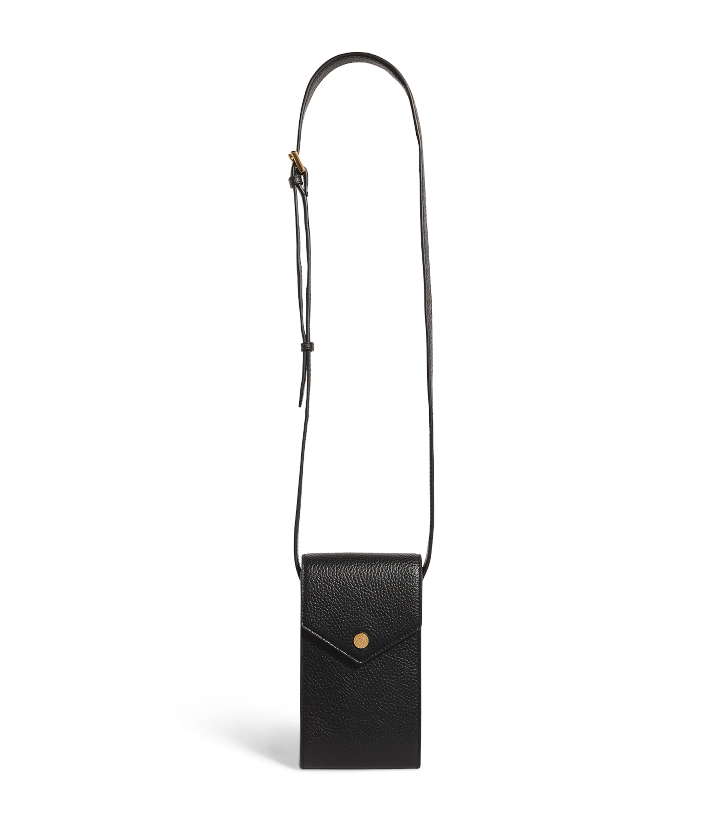 Harrods Leather Phone Pouch Black Image 1