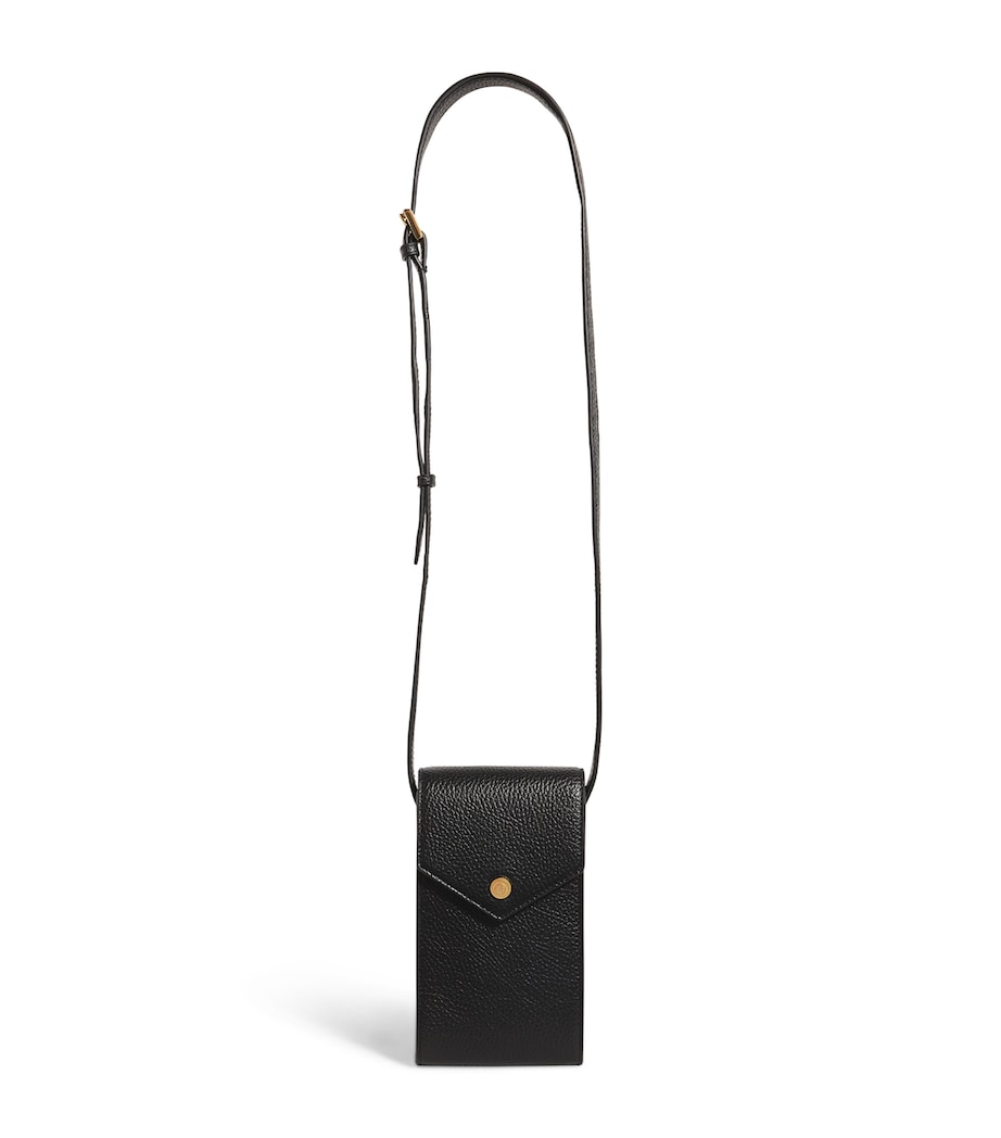Harrods Leather Phone Pouch Black Image 1
