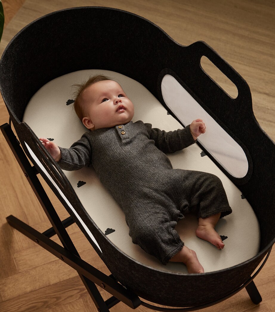 Snüz Moses Basket Fitted Sheets (Pack of 2) Sand Cloud Image 2