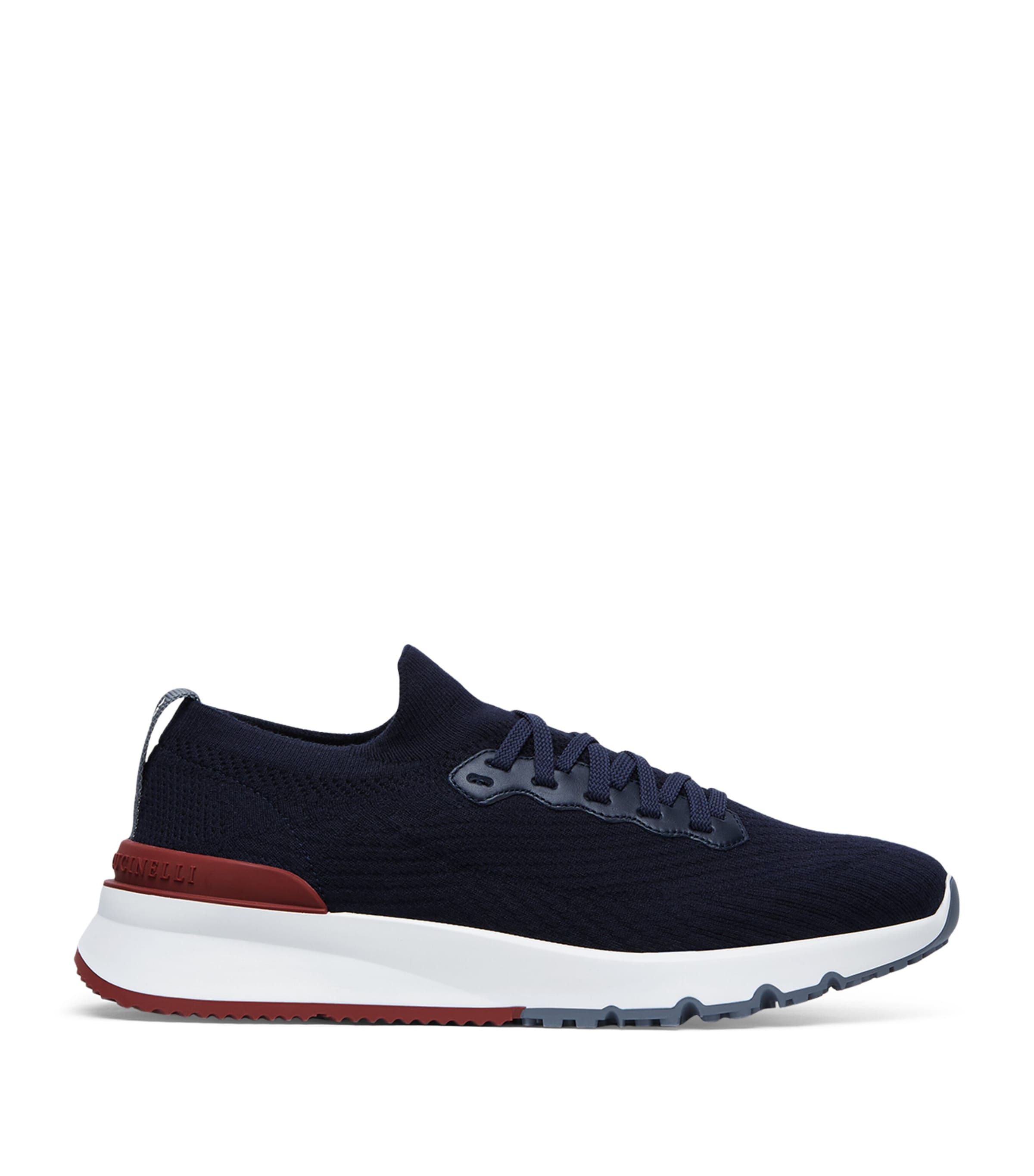 Brunello Cucinelli Platform Sneakers With Round Toe Design In Blue