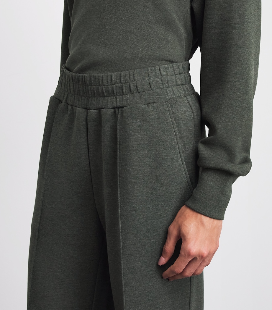 Varley Womens DoubleSoft Wide-Leg Sweatpants Olive Marl Image 3