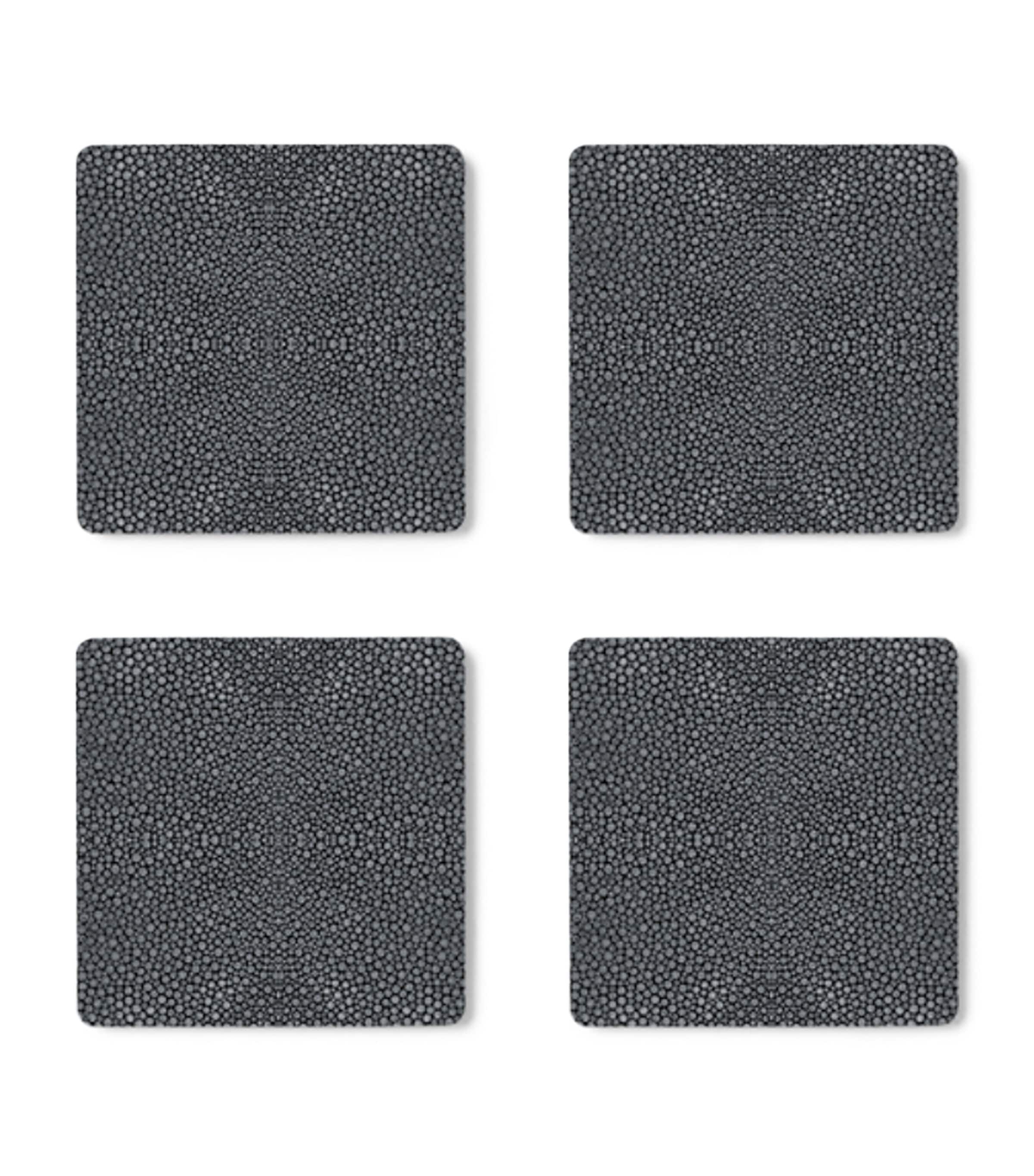 Set of 4 Prestige Square Coasters ANTHRACITE Image 1
