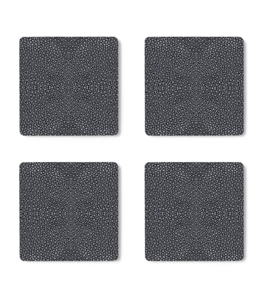 Set of 4 Prestige Square Coasters ANTHRACITE Image 1