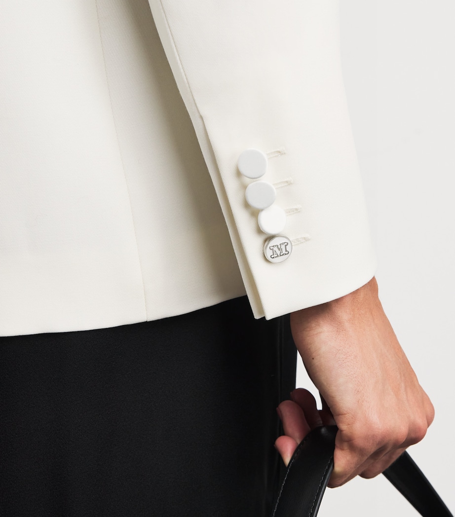 Wool Shawl-Collar Jacket WHITE Image 6