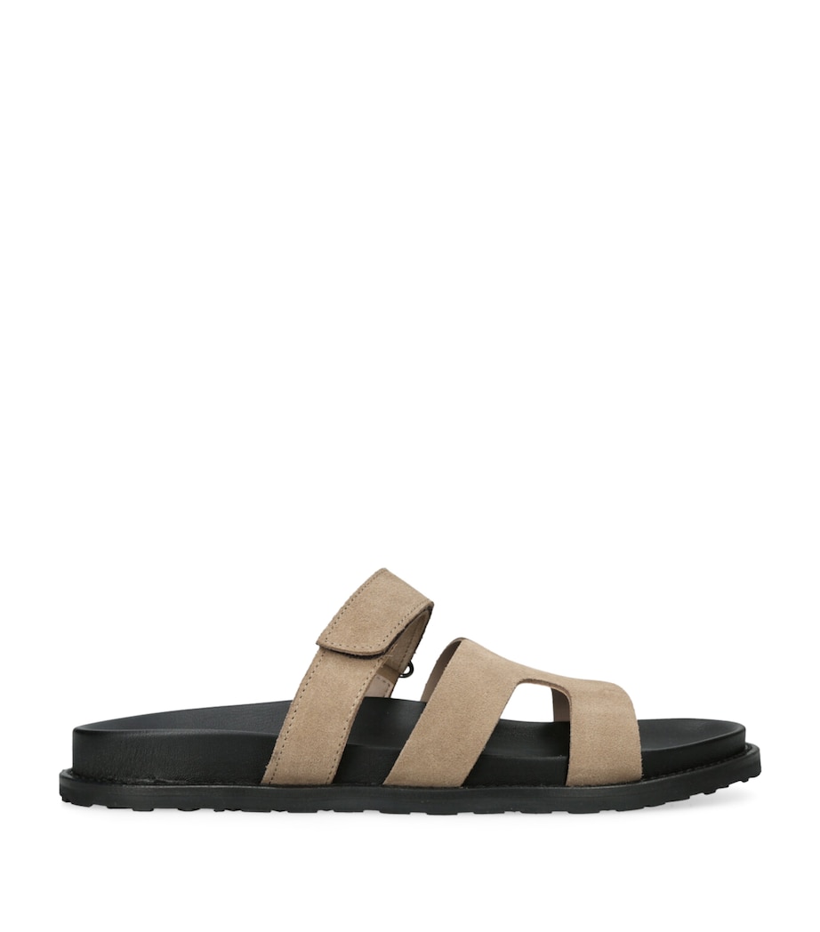 Suede Manu Slides TAUPE Image 1
