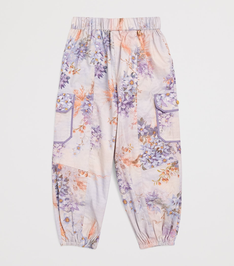 Cotton Poplin Cascadian Cargo Trousers (2-12 Years) BLUE FLORAL Image 2