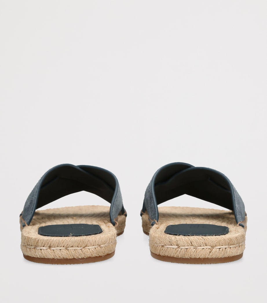 Suede Espadrille Sandals BLUE Image 2