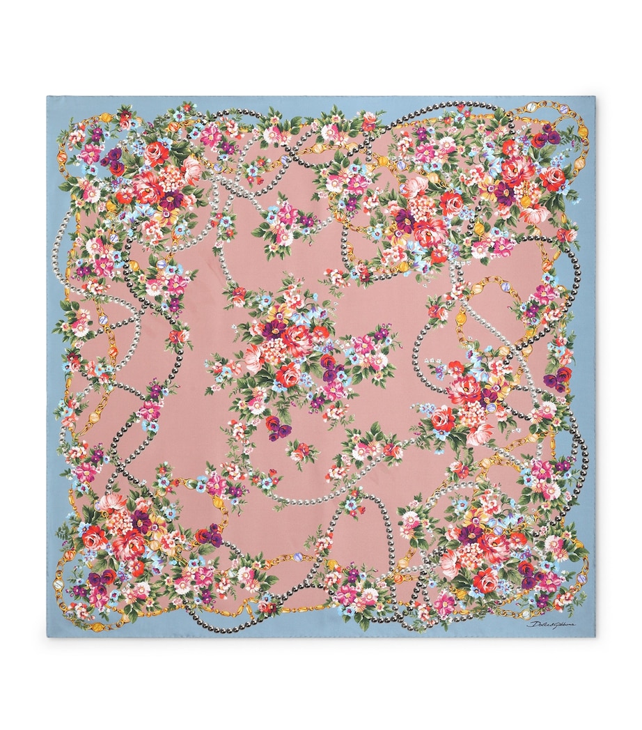 Dolce&Gabbana Silk Floral Foulard Mazz Image 1