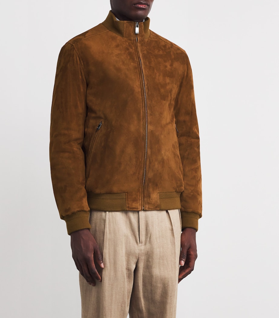 Suede Bomber Jacket 42 BROWN Image 3