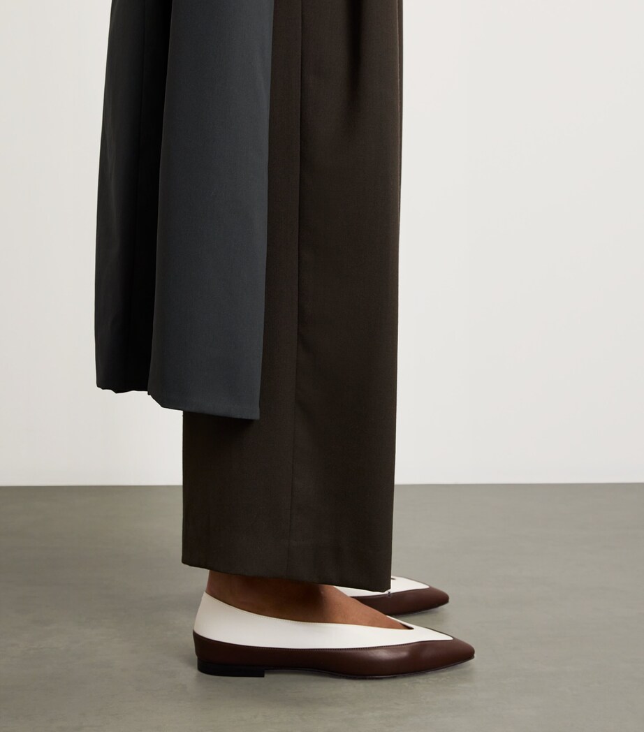 Co Bi-Colour Pointed Ballet Flats White/oth Image 2