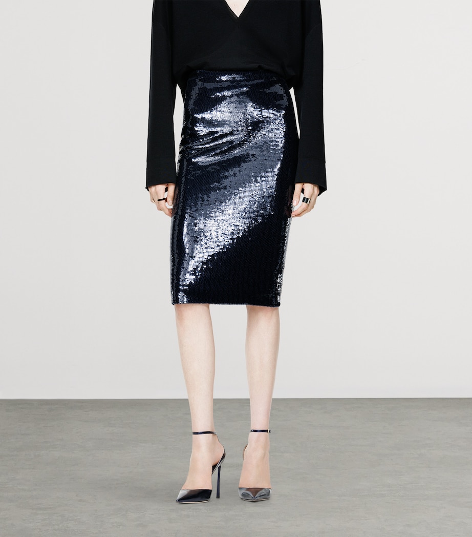 TOM FORD Womens Sequin Pencil Skirt Uec Image 3