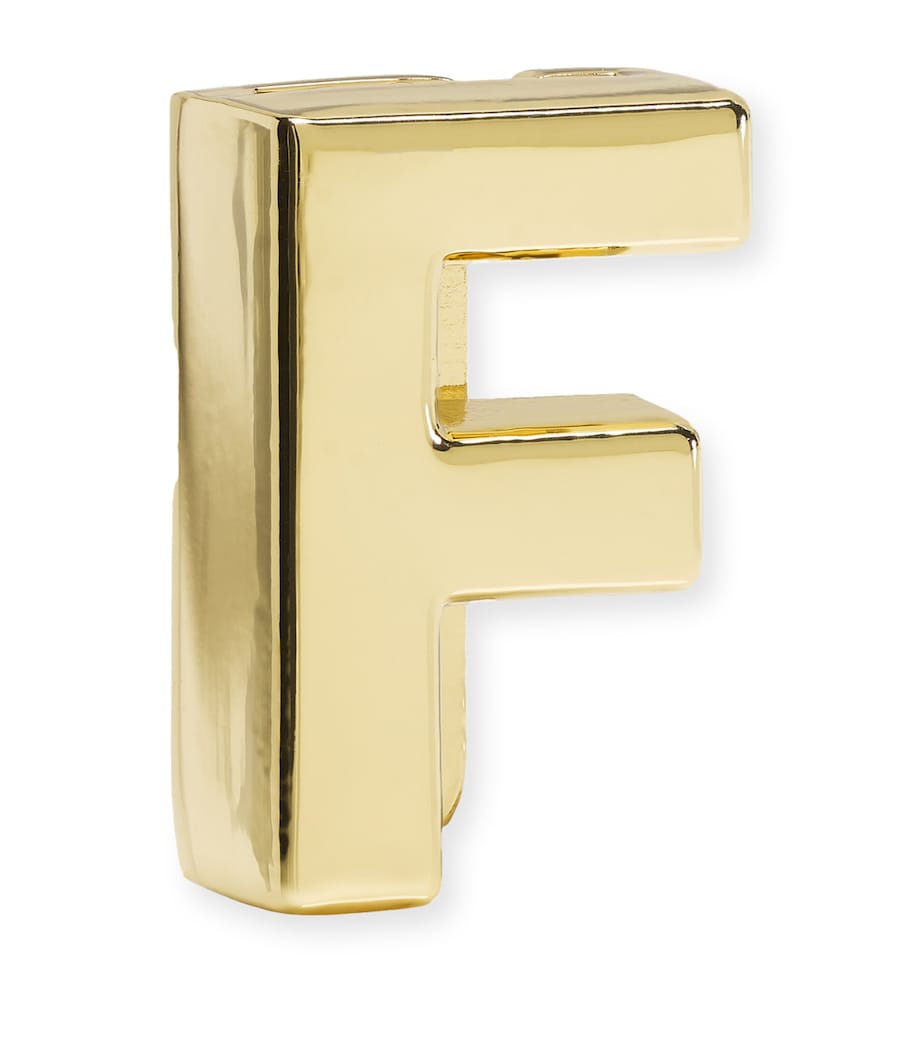 Gold-Plated F Notebook Charm GOLD Image 3