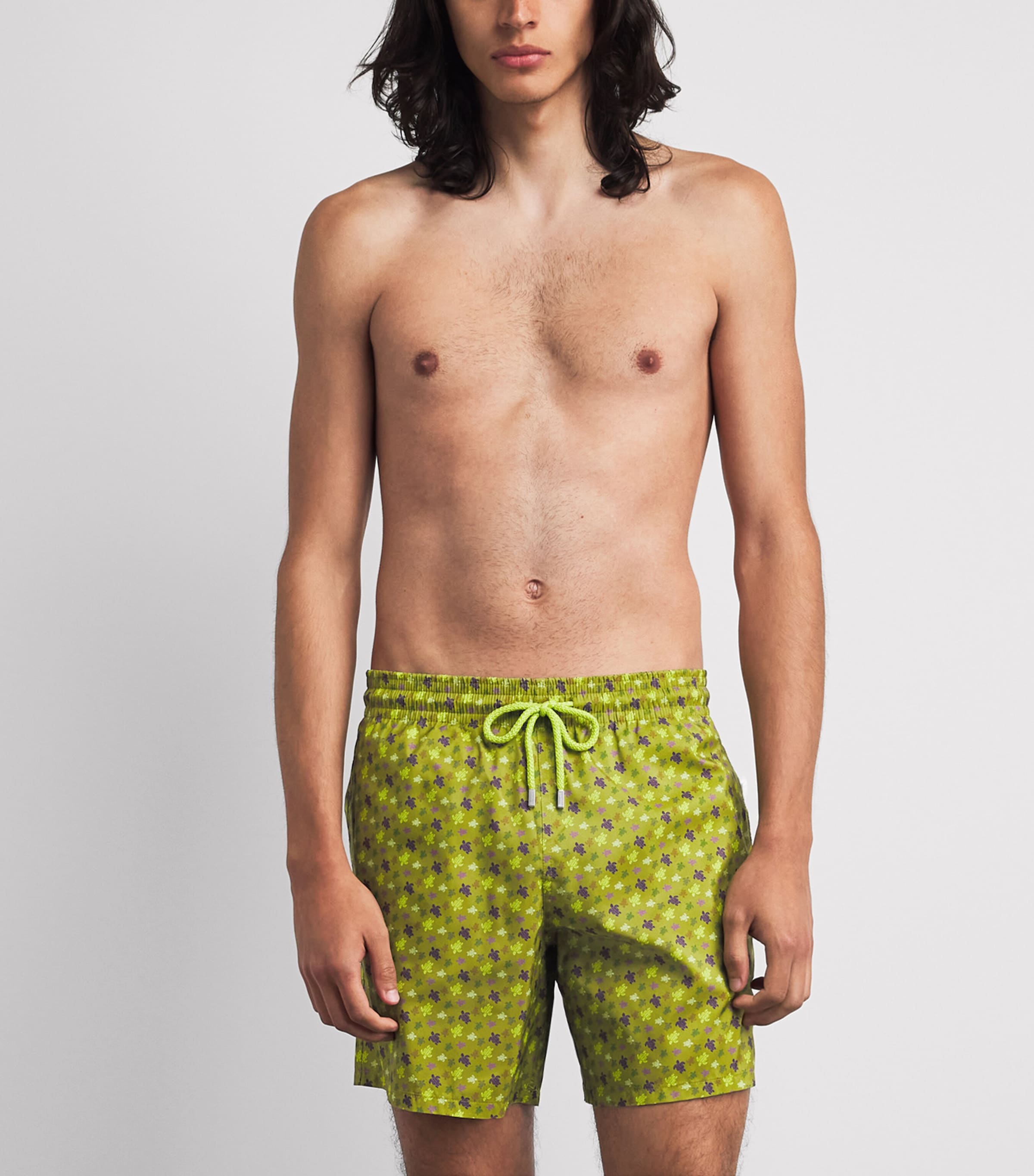 Vilebrequin Mens Micro Ronde des Tortues Swim Shorts Absinthe Image 3