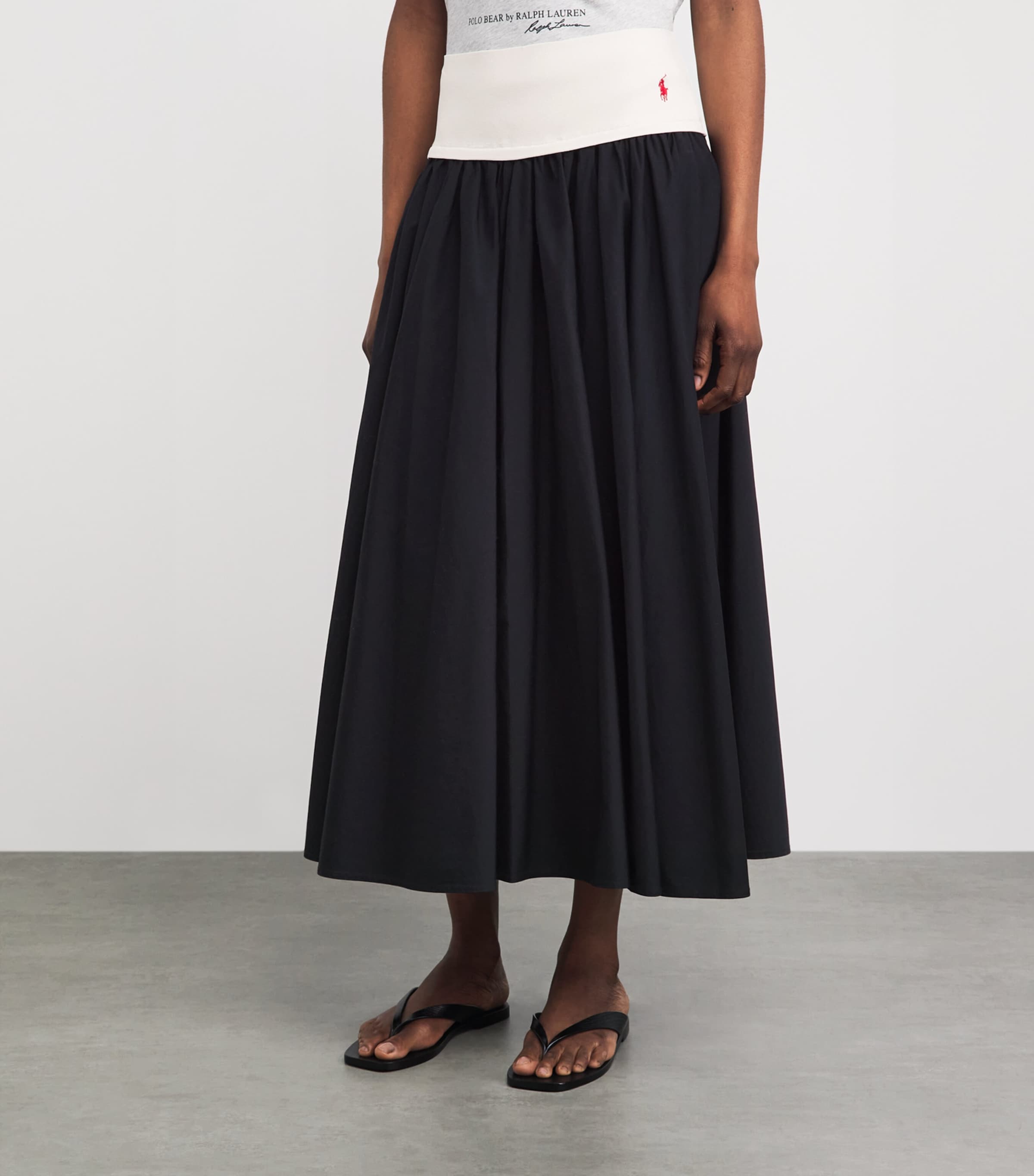 Polo Ralph Lauren Womens A-Line Maxi Skirt Atlantic Image 4