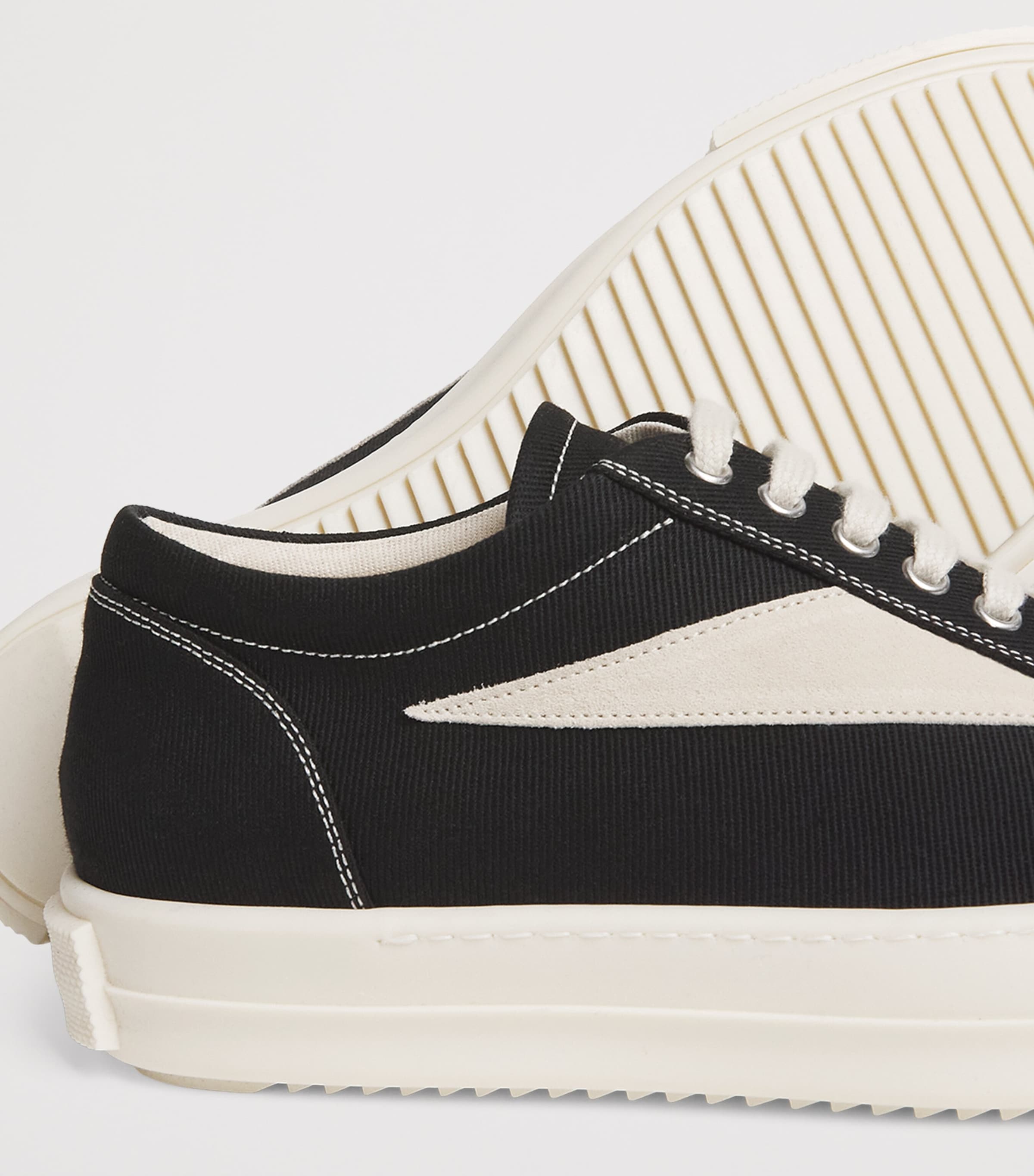 Rick Owens Black Canvas Vintage Sneakers | Harrods US Rick Owens Black Canvas Vintage Sneakers | Harrods US