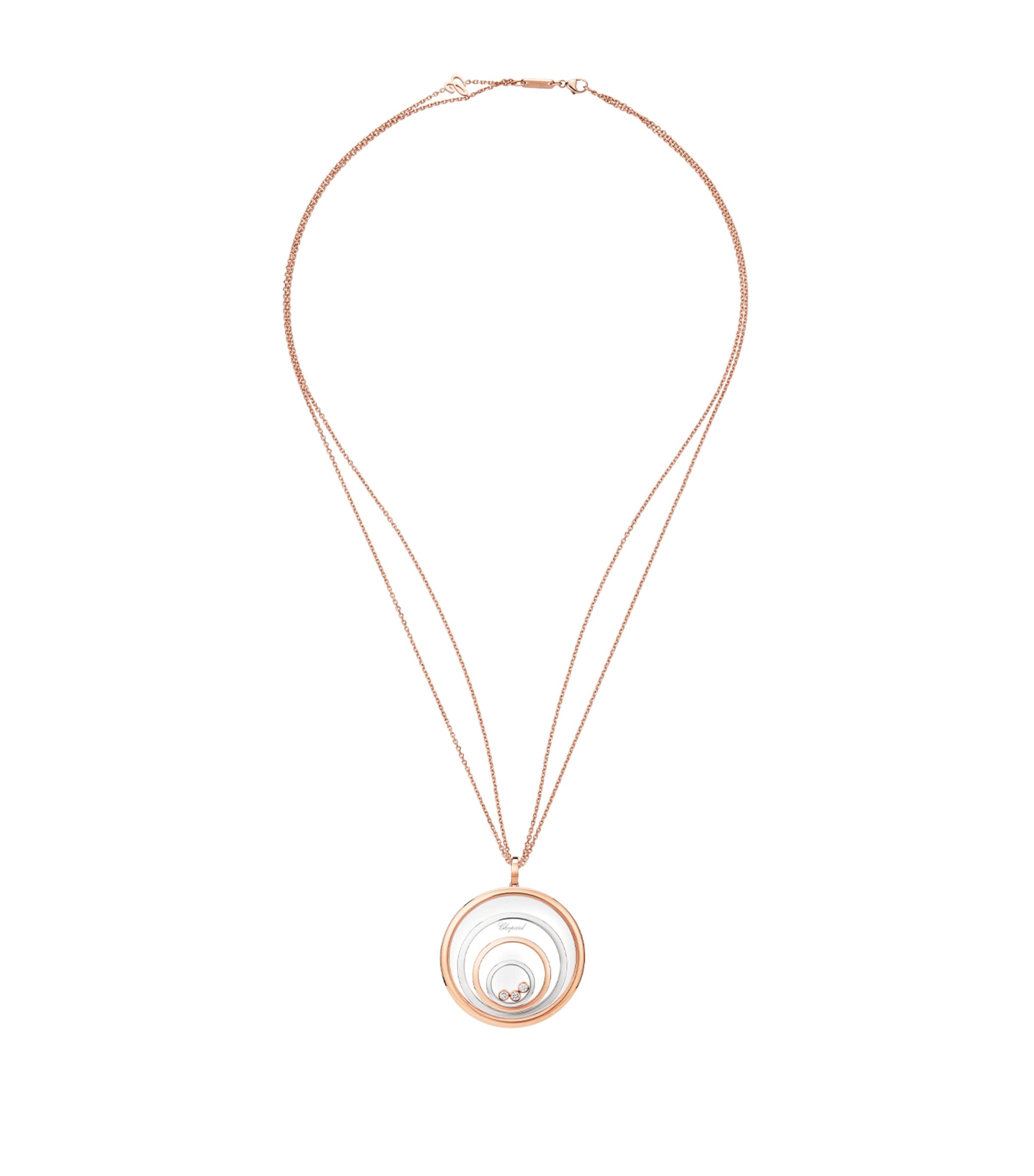Mixed Gold and Diamond Happy Spirit Pendant WHITE GOLD/ROSE GOLD Image 2