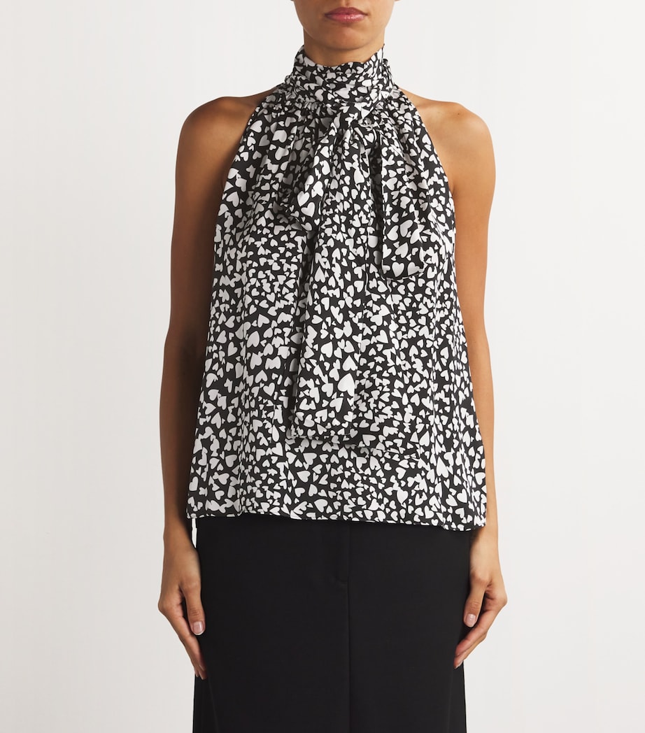 Silk-Blend Brooke Blouse PRINT Image 3