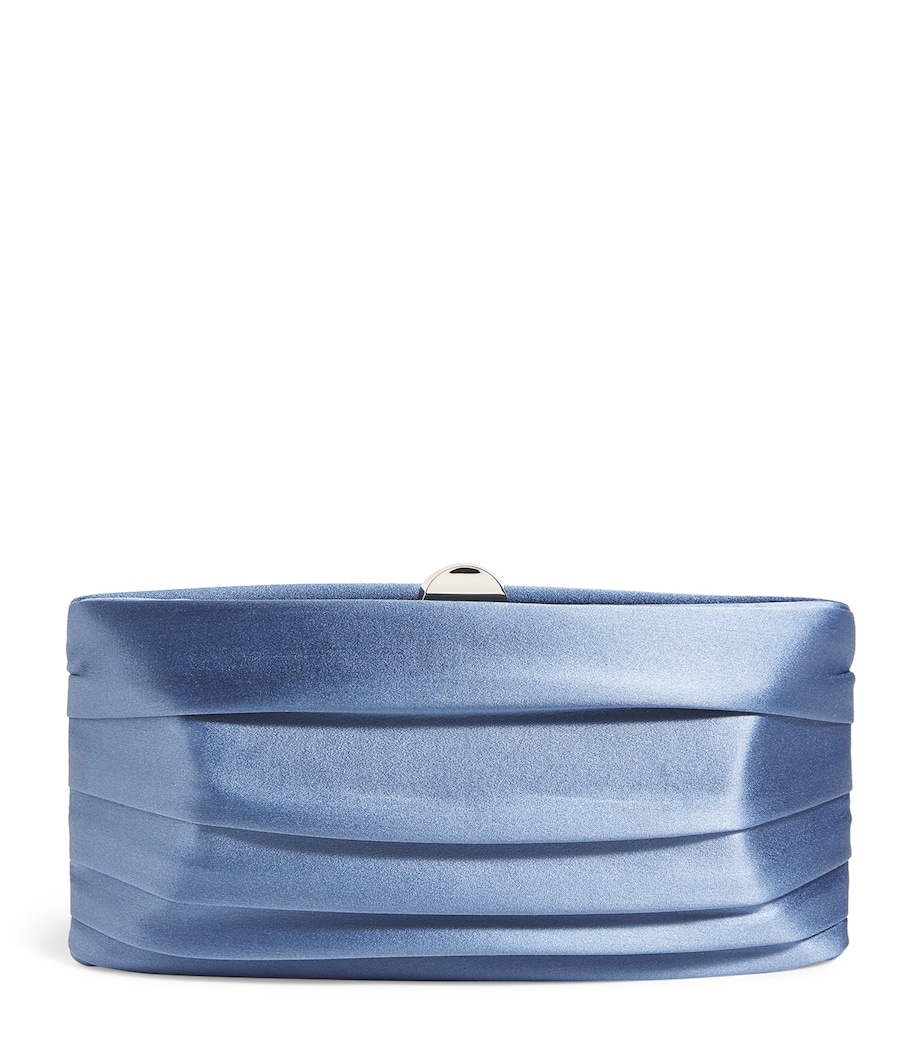 Satin Plissé Clutch Bag 0335 PERIWINKLE Image 1