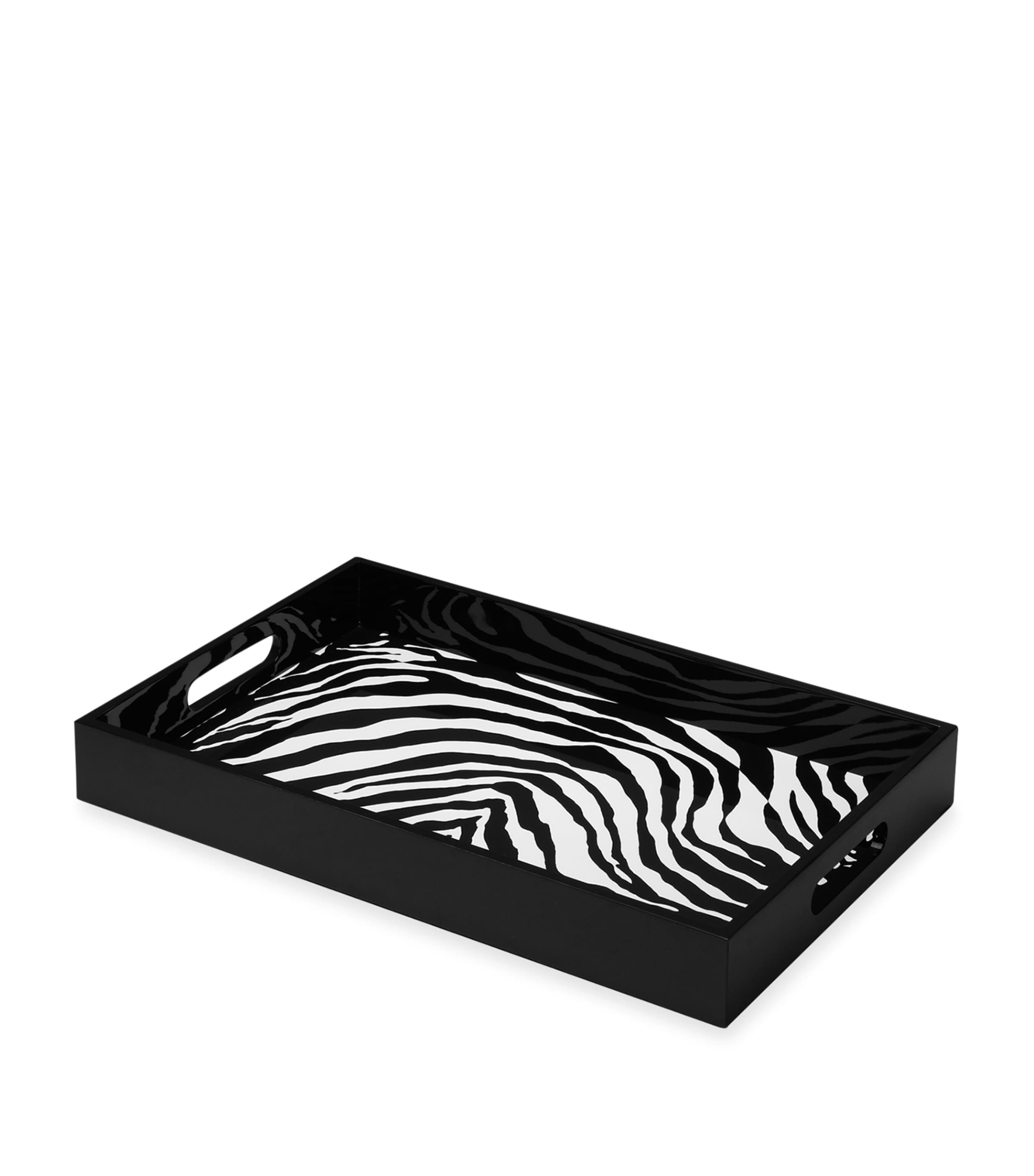 Dolce&Gabbana Casa Wooden Zebra Print Tray Zebra Image 4