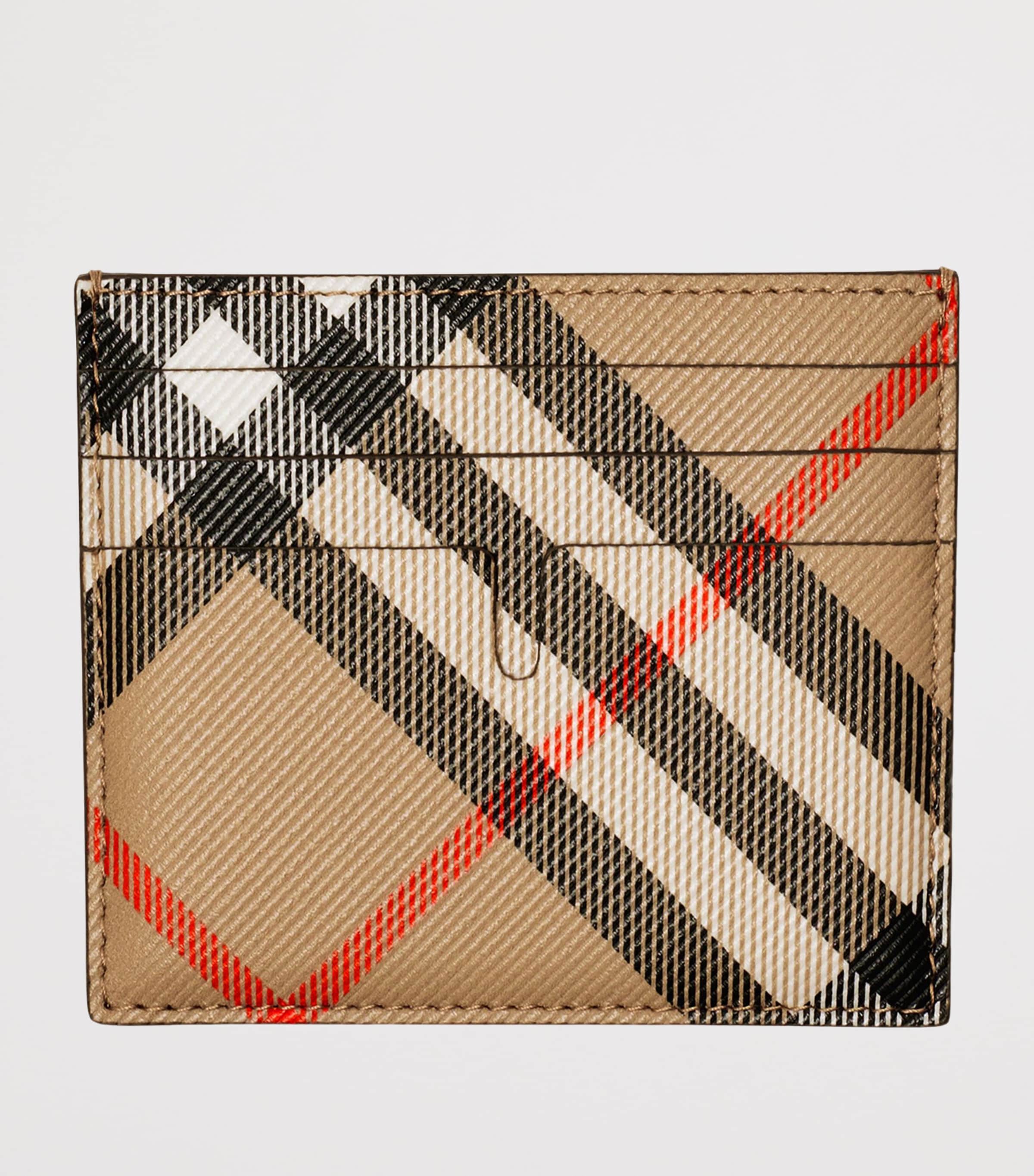 Tall Check Card Holder SAND Image 2