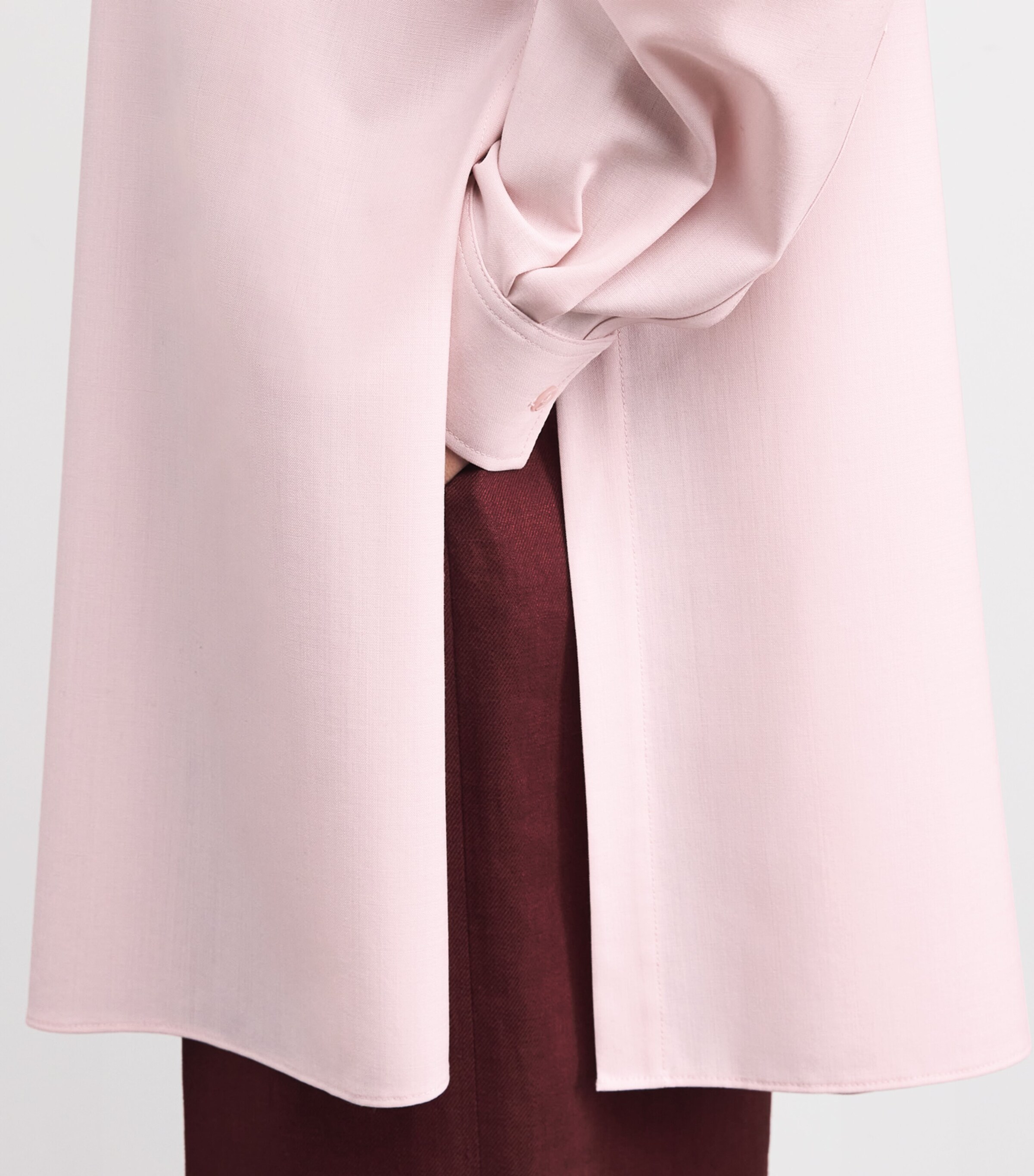 Lafayette 148 Womens Wool-Blend Convertible Shirt Cherry Blossom Image 8